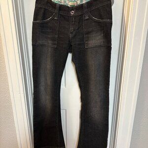 Levi's Low Straight 542 Black Denim-Size 8M